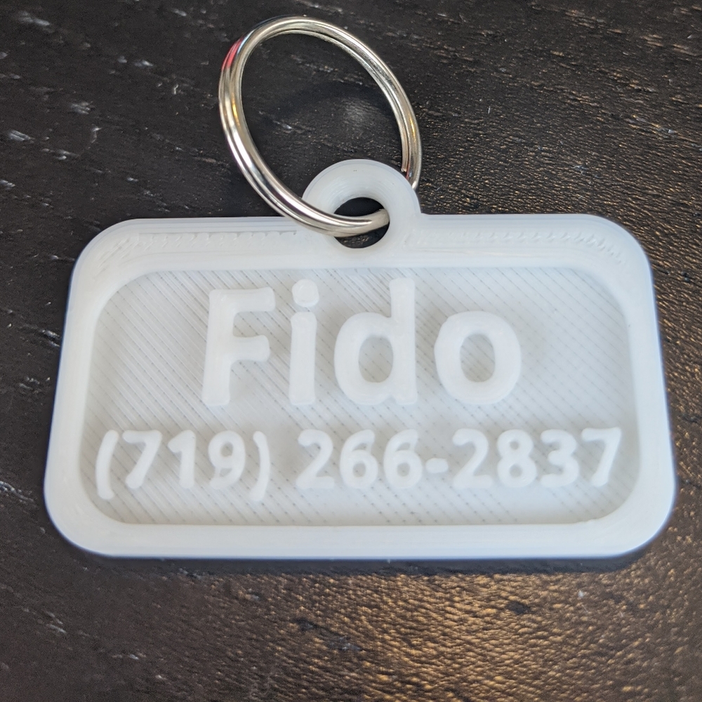 Personalized Pet ID tag Keychain. Cat dog name tag